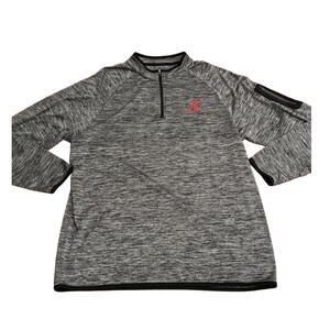 Dark Heathered Gray Alabama Men's Quarter Zip - Large